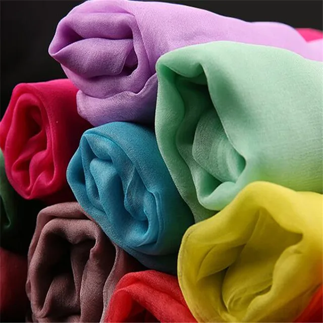 
 Легкие гладкие органические шелковые марлевые ткани для весеннего шарфа от китайского завода  