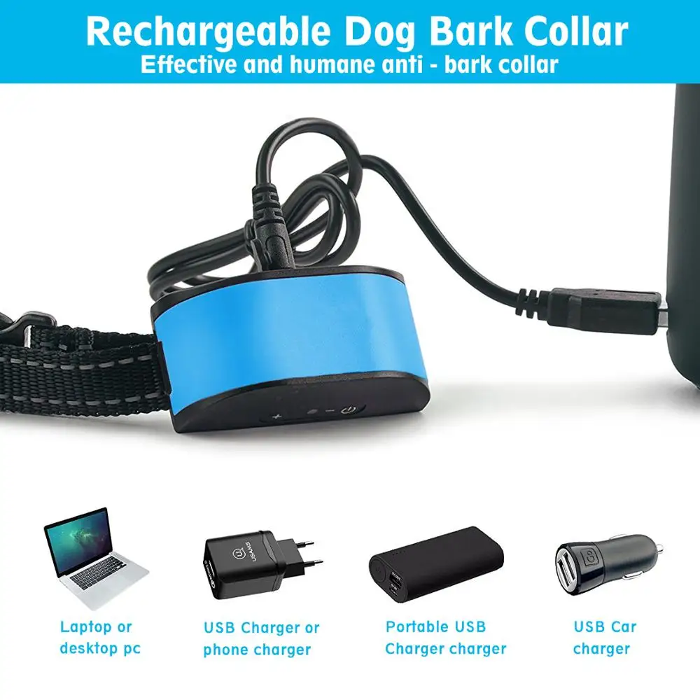 Перезаряжаемый воротник Tize, перезаряжаемый, без острых Зубцов, без удара и лая, DC680V