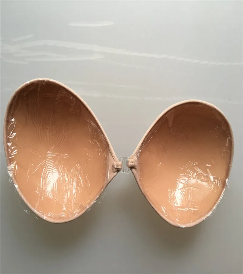 Hot sale fabric big A, B, C, D, E, F size adhesive strapless silicone invisible thin FREE bra CB001