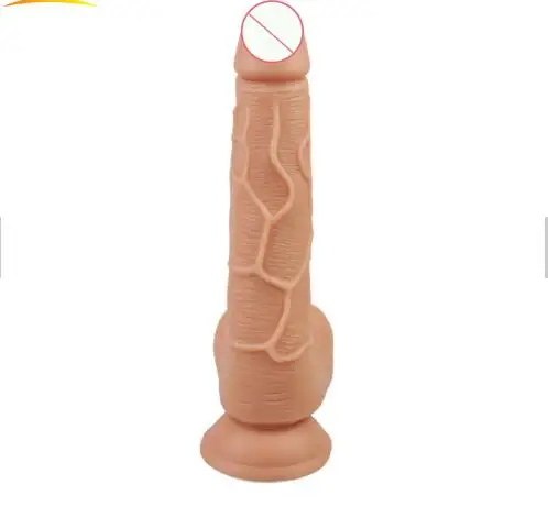 
Super Flexible Dildo Realistic Ultra-Soft Dildo for Beginners with Flared Suction Cup Base for Hands-Free Play Balls 