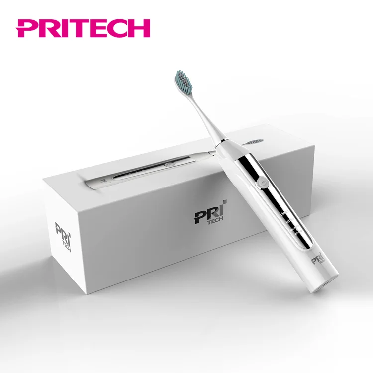 PRITECH OEM Customized Wireless Induction Charging Waterproof Adult Ultrasonic Electric Toothbrush