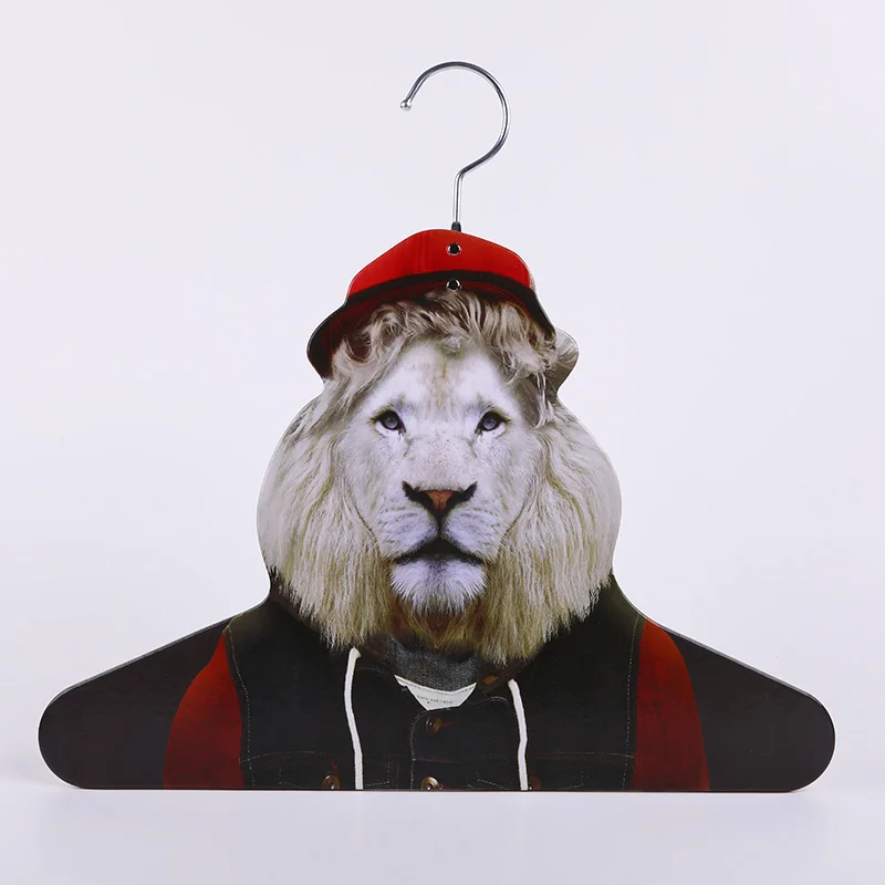 Cardboard animal design clothing paper hangers with metal hook