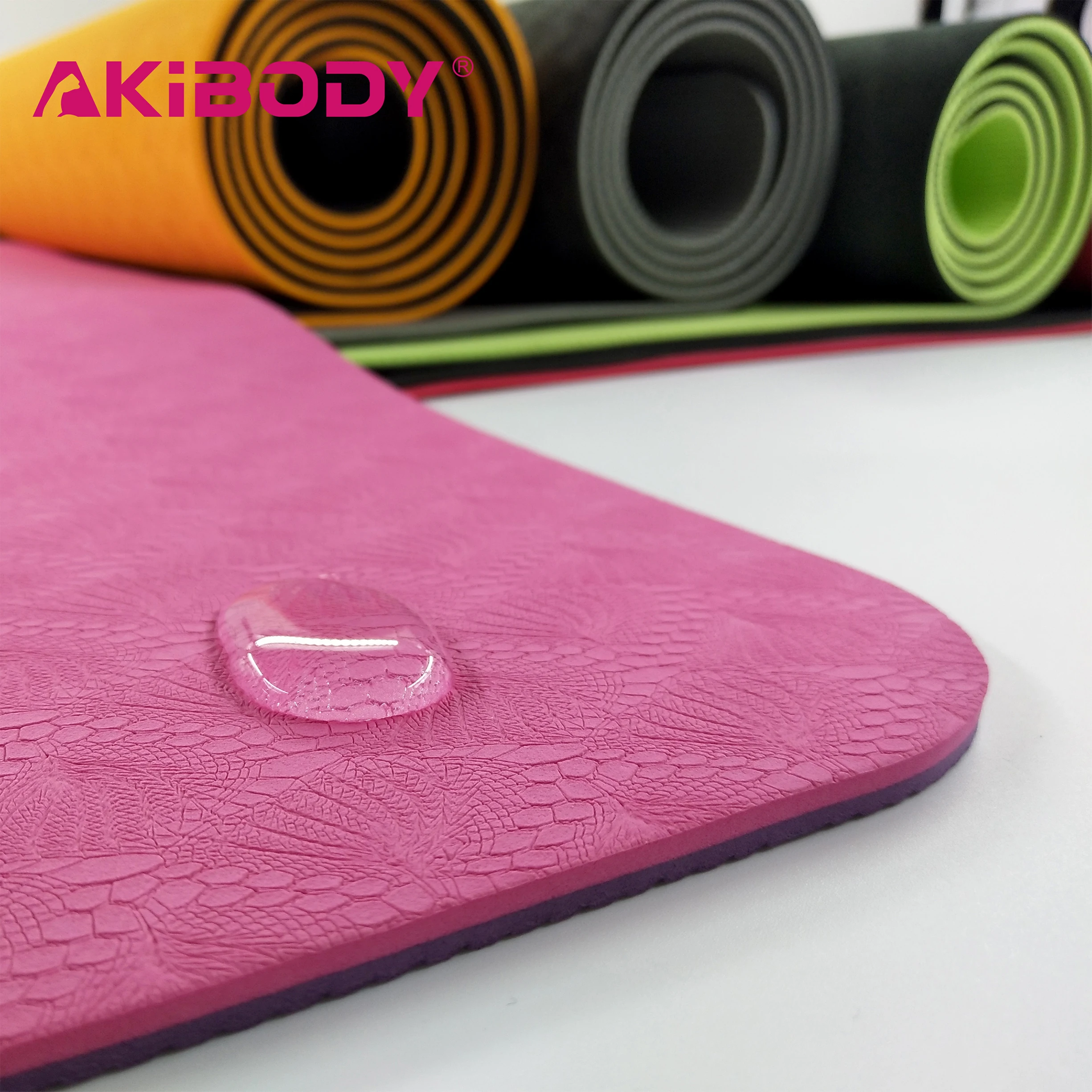 
Wholesale natural TPE double color 183x61x0.6cm yoga mats for body fitness and yoga exercise 