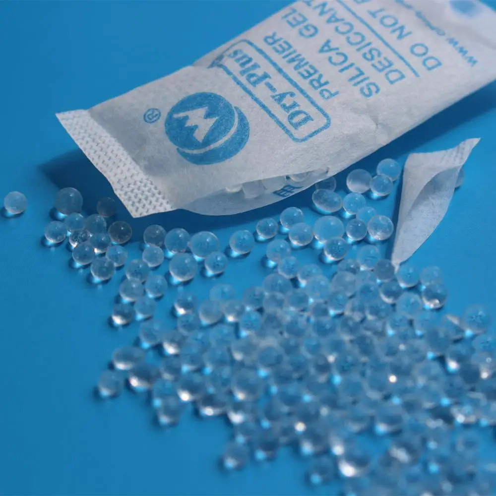 Silica gel desiccant sachet medical use