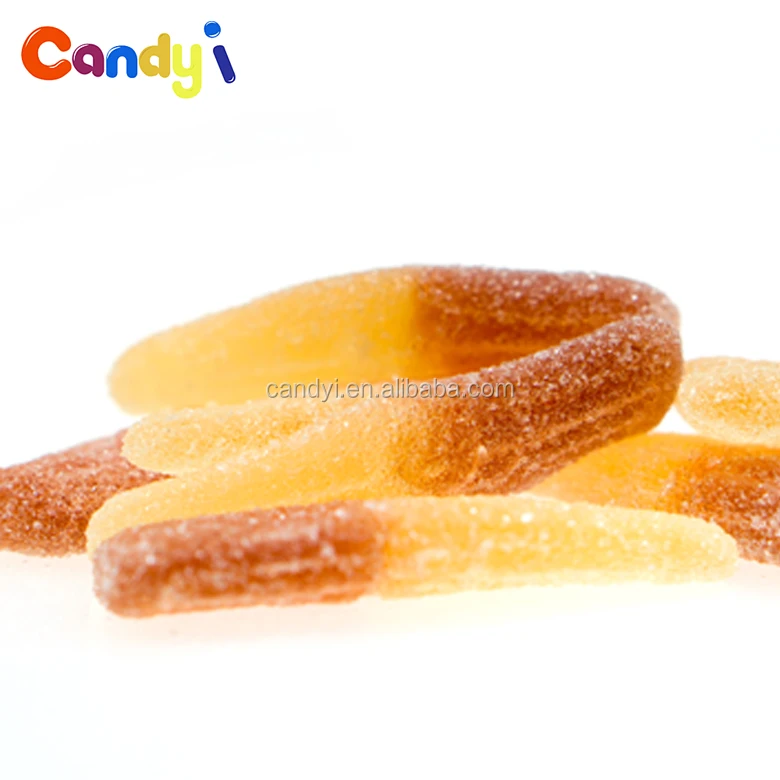 
Sour taste soft cola bottle gummy candy with sugar coated 