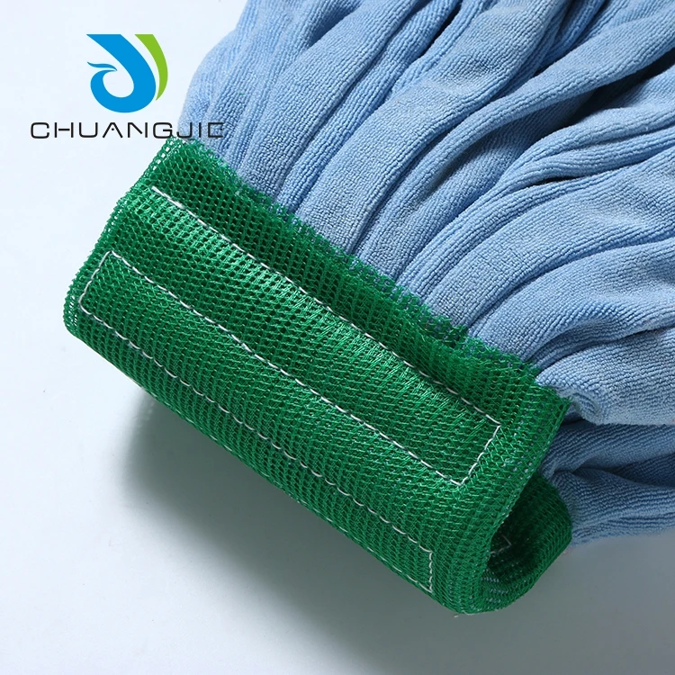 Easy wring spin wet mop replacement industrial microfiber mop head for floor clean