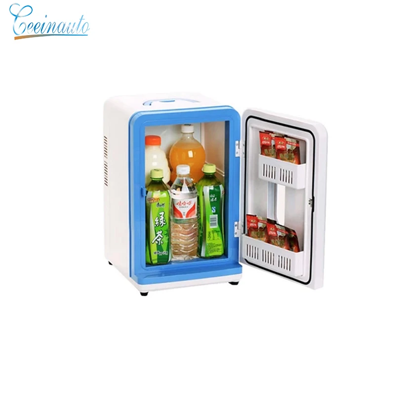 CeeinAuto DC12V portable mini car refrigerator with freezer 12L home refrigerator AC220V