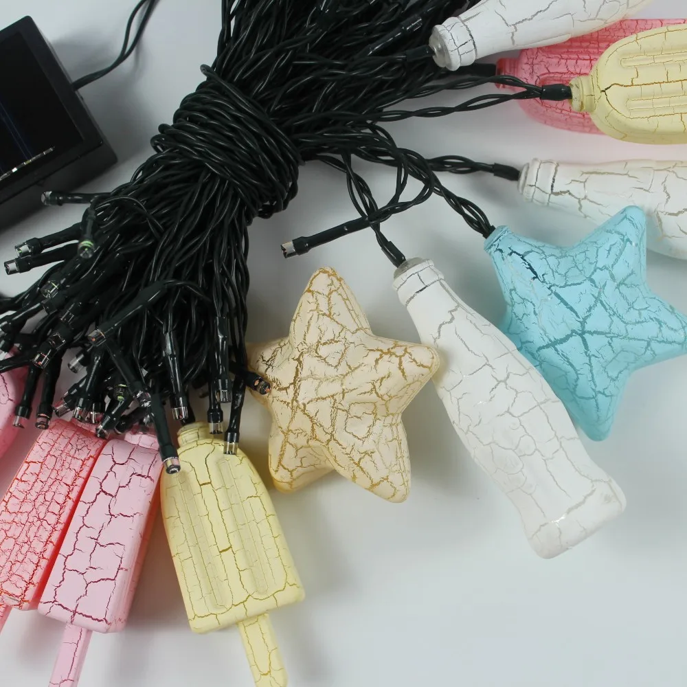 
 Уличная светодиодная гирлянда для сада, праздничное Рождественское украшение, светящаяся гирлянда для мороженого с трещинами  