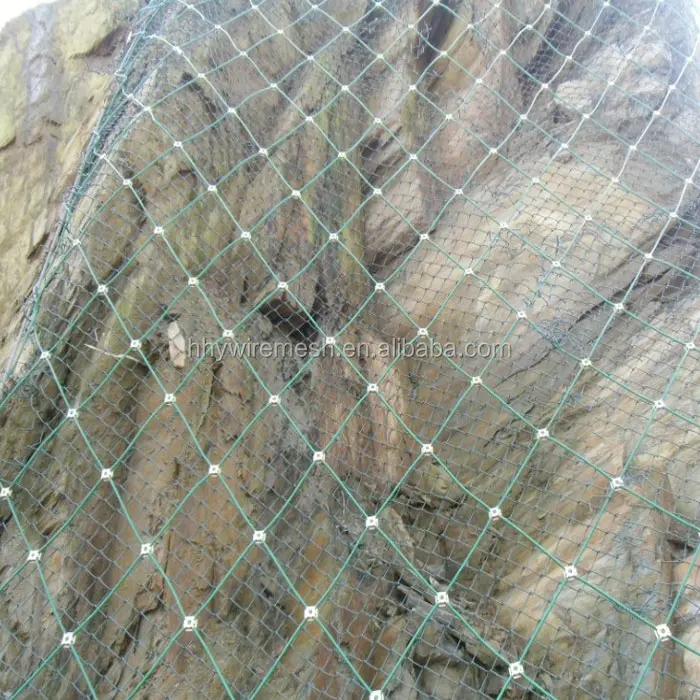 Rope rockfall mesh netting SNS slope protection system rockfall barriers