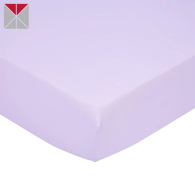100% Organic Cotton Baby Bed Sheet Light Purple Cot Sheet Sets Nursing Bedding Crib Sheet