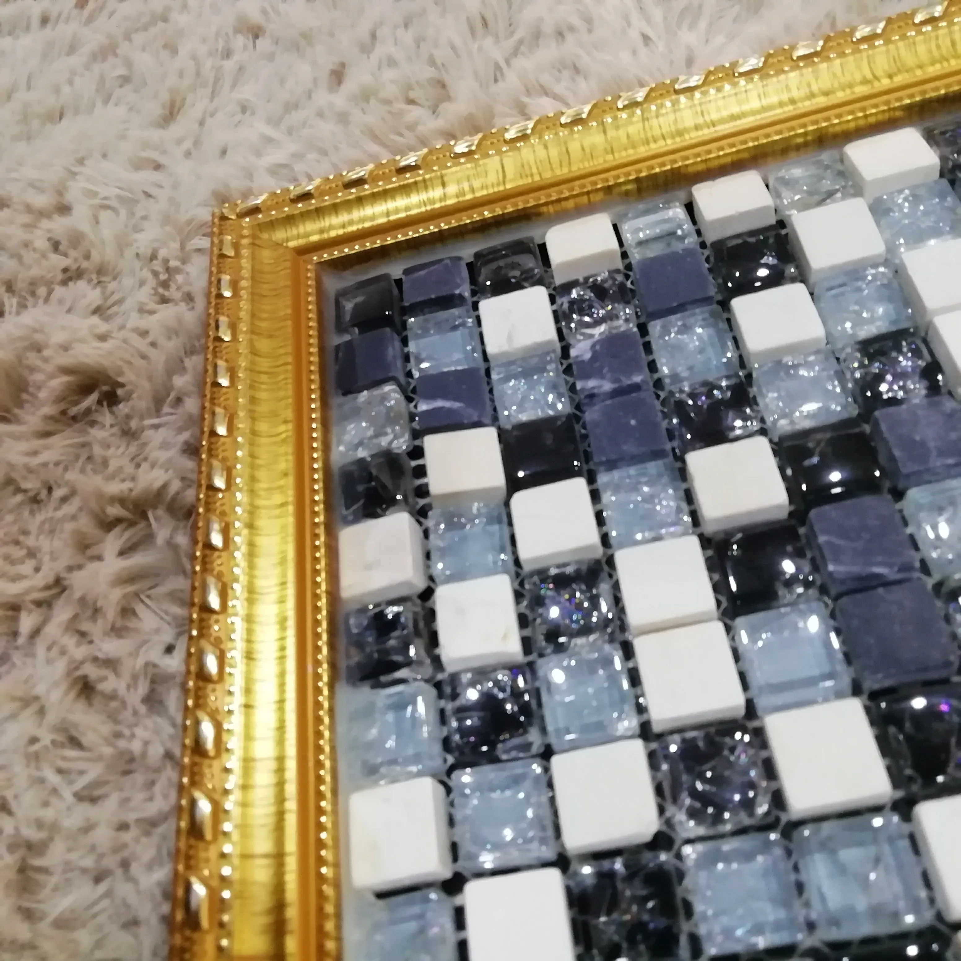 
Colors mixed white glass stone mosaic tile for interior finish 