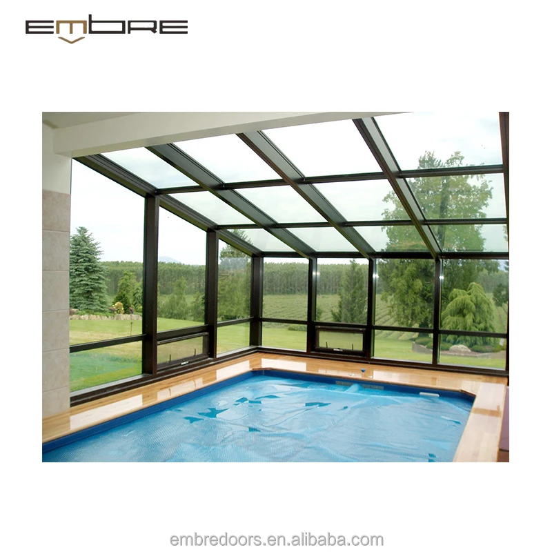 
Non-thermal break outdoor glass house for pool solarium sun room 
