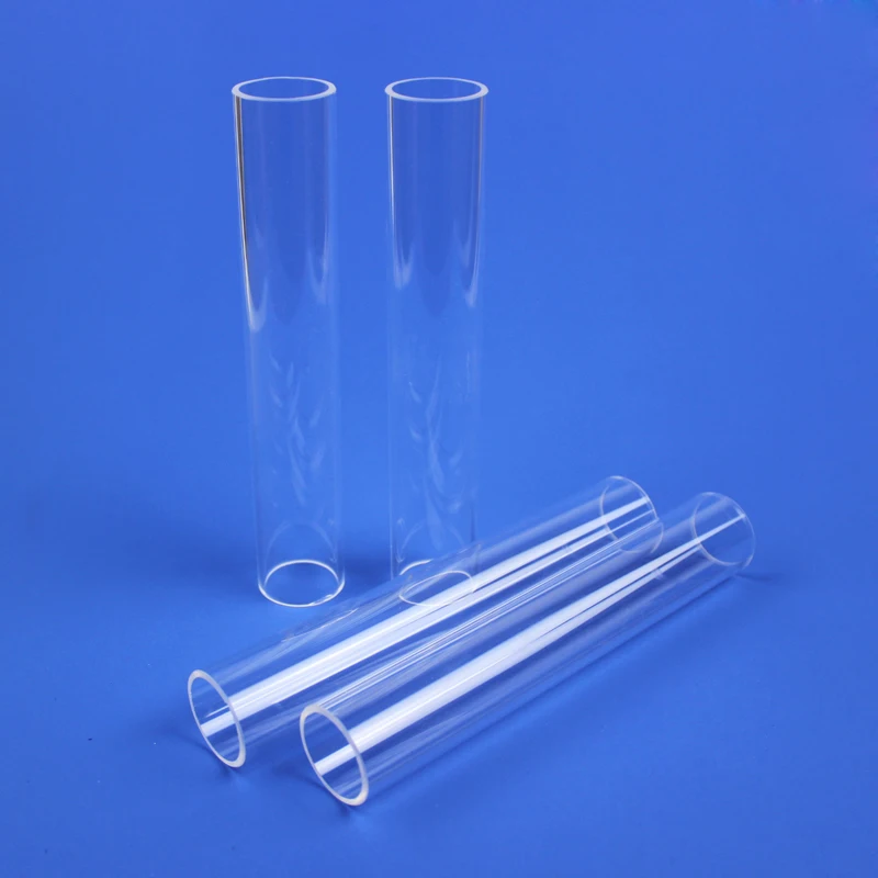 Clear High Pressure resistance large diameter quartz glass tubes