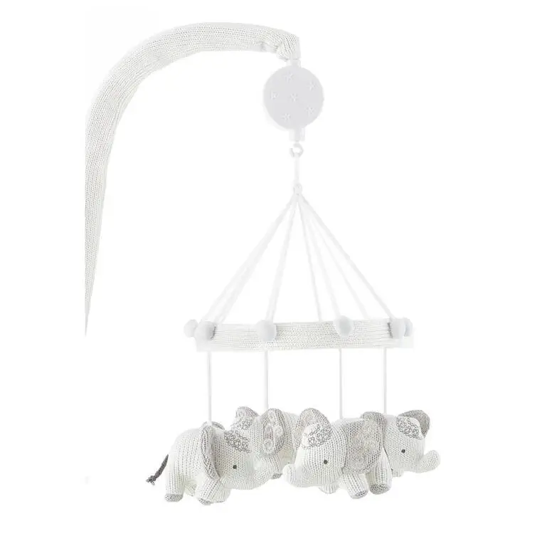 High quality baby knitted elephant toy crib hanging elephant music mobile toy (60684250611)
