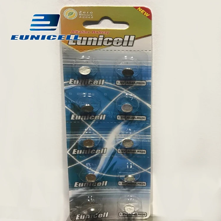 Zn / MnO2 Battery AG4 LR626 177  1.5v Alkaline Button Cell Battery AG4 Coin Type Batteries