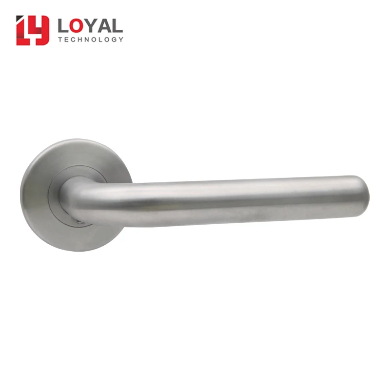 Новый дизайн под заказ матовая круглая полая трубчатая пластина дверная ручка замка