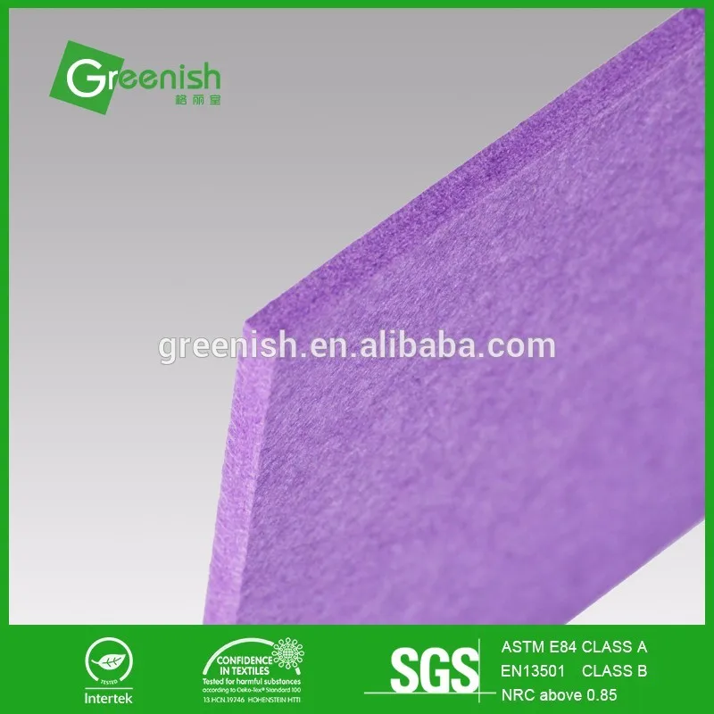 Colorful Popular 9mm polyester fiber acoustic panel