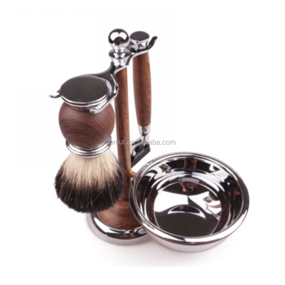 Baoli high-grade shaving brush set beard brush with razor stand customer logo for men shaving