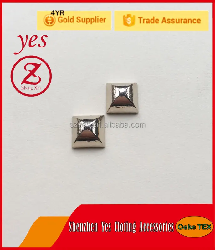 
8mm Yurt type shape with single layer feet plated metal rivet 