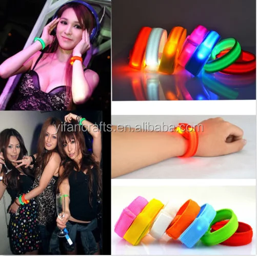  Классный стильный мигающий светодиодный светящийся наручный ремешок нарукавник Забавный <span style=