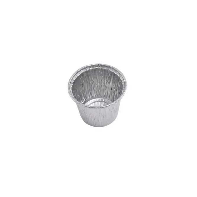 Disposable baking container small round 120ml aluminum foil baking cups with different color with flat lid