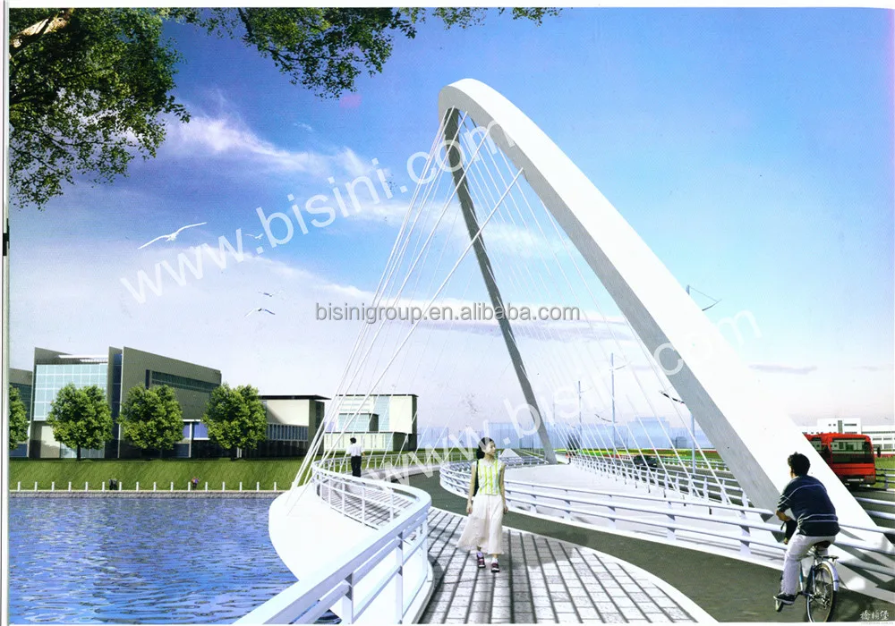 Y-shaped Frame River Landscape Steel Structure Bridge, Metal Foot Bridge,Customized Decorative Bridge(BF08-Y10006)
