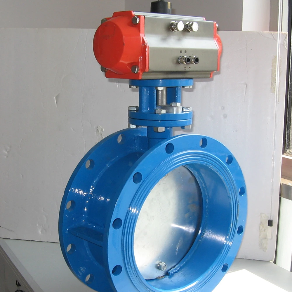 single acting High temperature pneumatic Flange Ventilation Butterfly valve