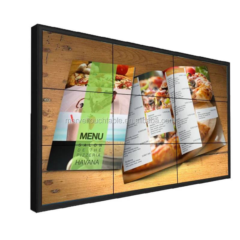
indoor lcd video wall display 2k 4k multi panel tv mount UHD FHD 1080p huge big advertising controller full color screen panel 