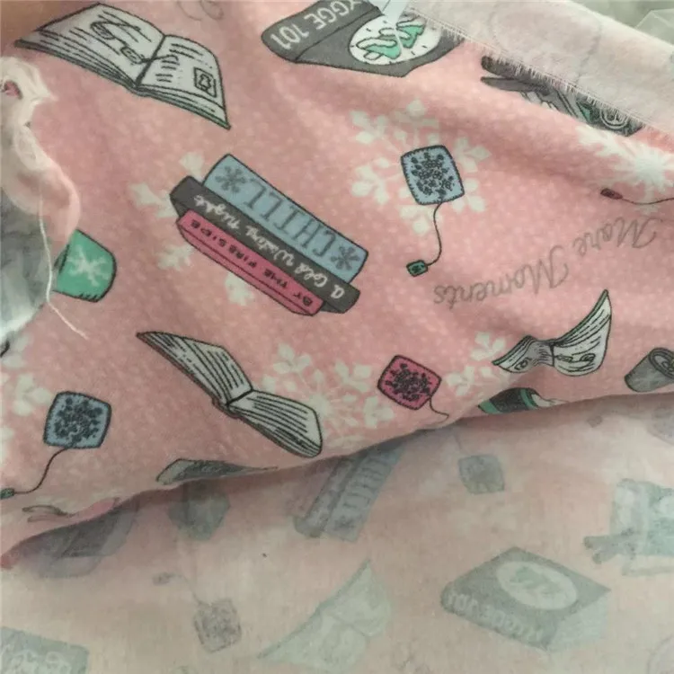 flannel fabric para navidad telas para pijamas /sabanas franela cotton flannel fabric terry fabric