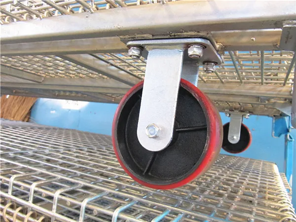 Collapsible Stackable Wire Mesh Containers with rolling wheels,Steel Wire Mesh Container with Caster