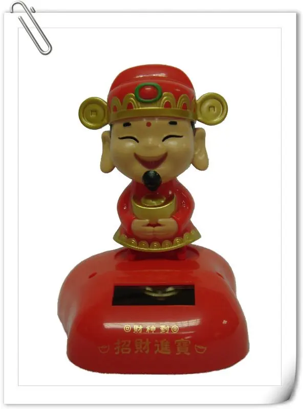 Moving solar figure cartoon miniature car decoration toy