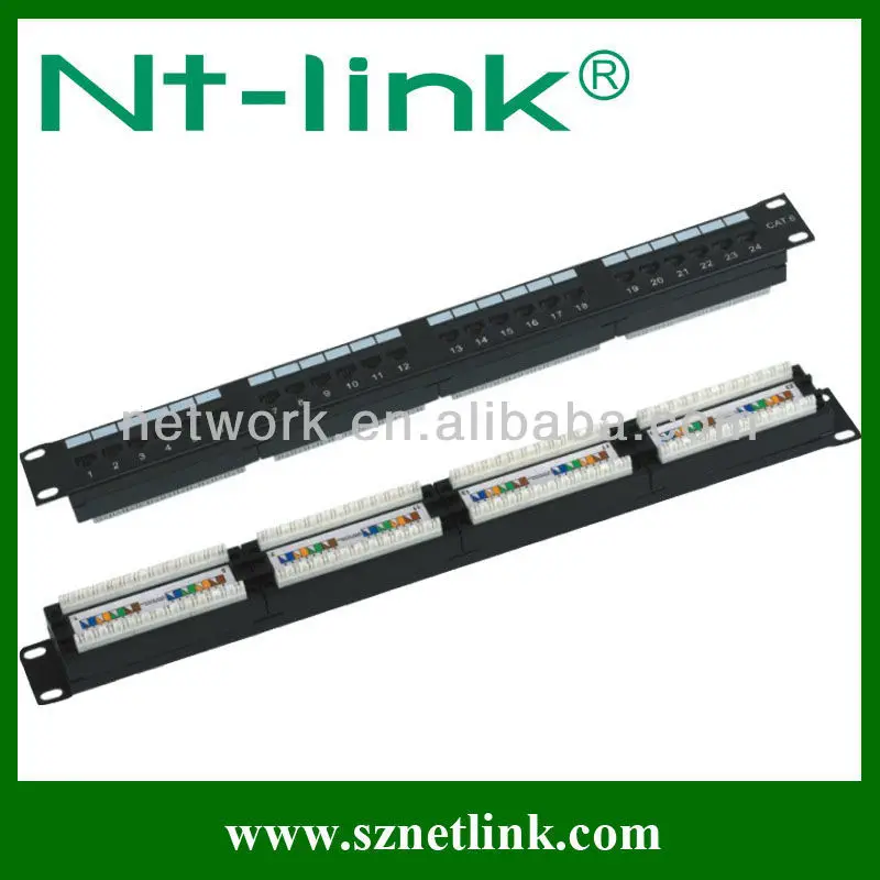 19 inch twisted 24 ports cat6 patch panel