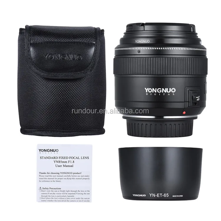 medium telephoto lens for Canon digital slr cameras in stock yongnuo ef 85mm f/1.8 usm with lens hood yn85mm f1.8 ficed focus
