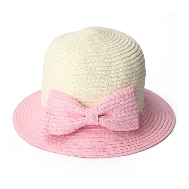 Straw Sun Hats for Kids Wide Brim Beach Hats with Branded Logo