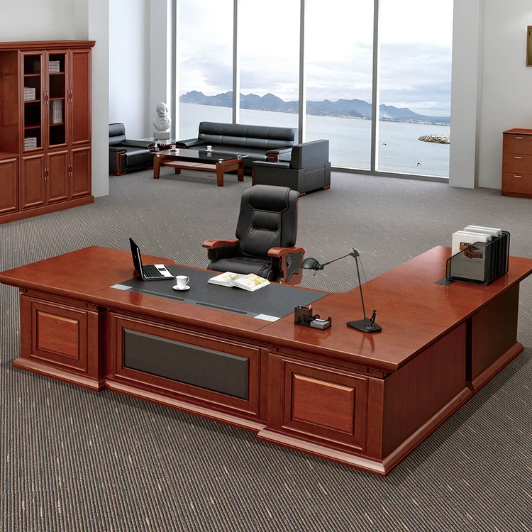 High tech executive standard dimensions modern manager office desk