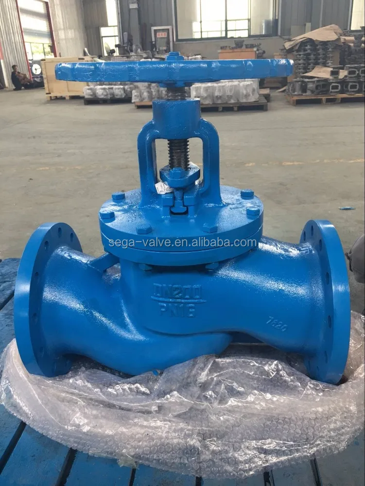 DIN3202-F1 PN16 CAST IRON GG25 S-PATTERN GLOBE VALVE