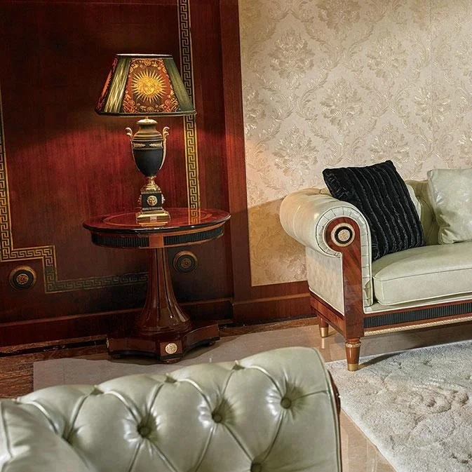 Luxury design European style furniture solid wood antique classic sofa set