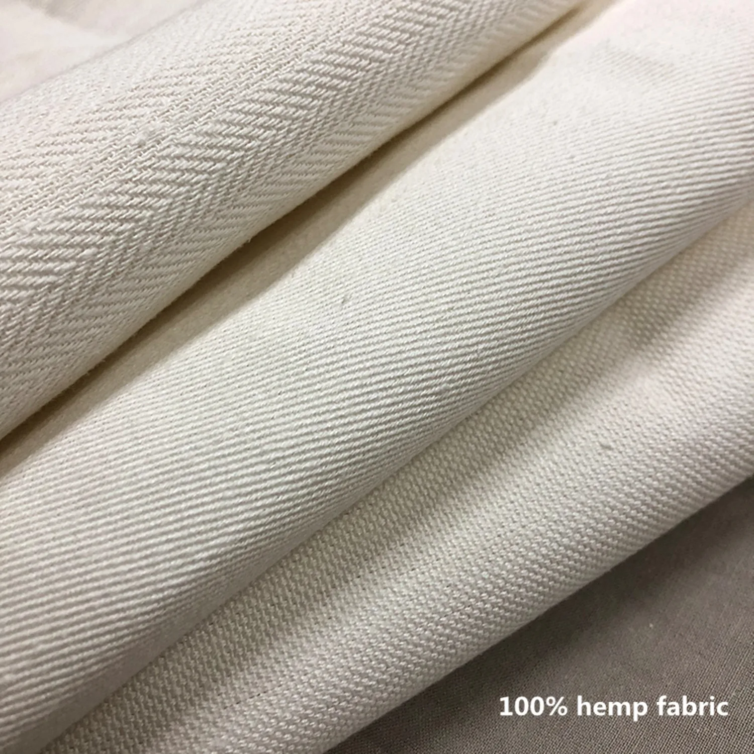 Wholesale 370gsm 100% Hemp twill Fabric For bag and sofa , Natural Dyed Hemp Fabric In Stock