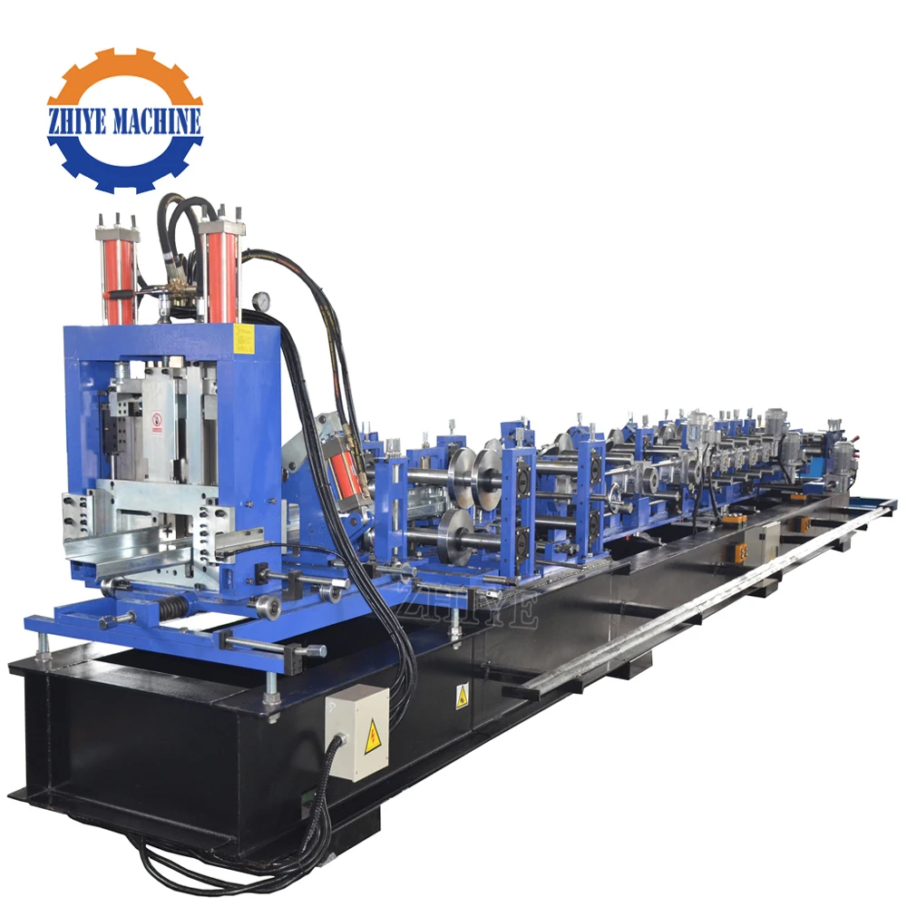 Steel C U Z Profile Roll Forming Machine Full Automatic Interchange C Z Purlin Cold Forming Machine  Semi Automatic  CZ Machine