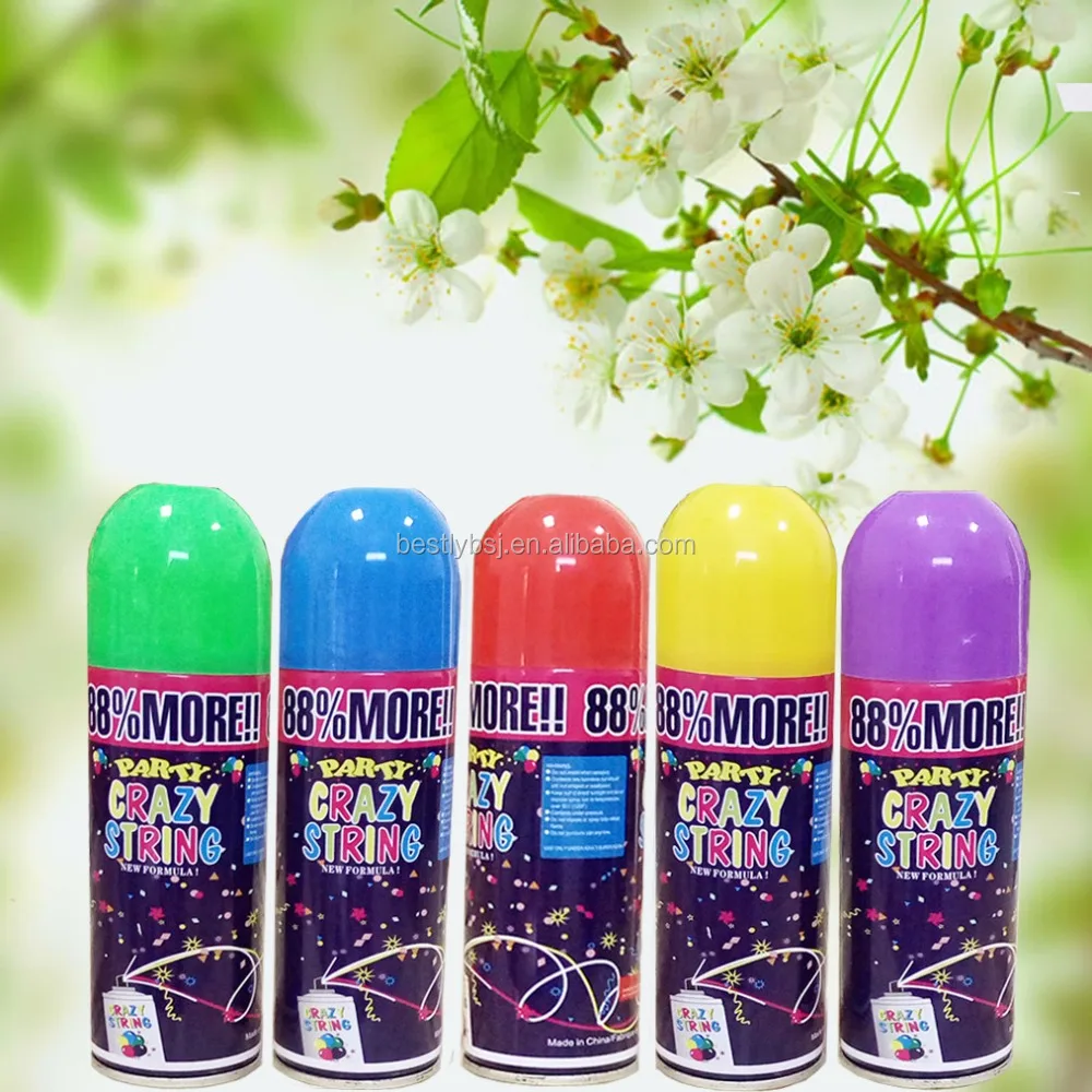 Colorful Silly String Spray Party Crazy String colorful ribbon