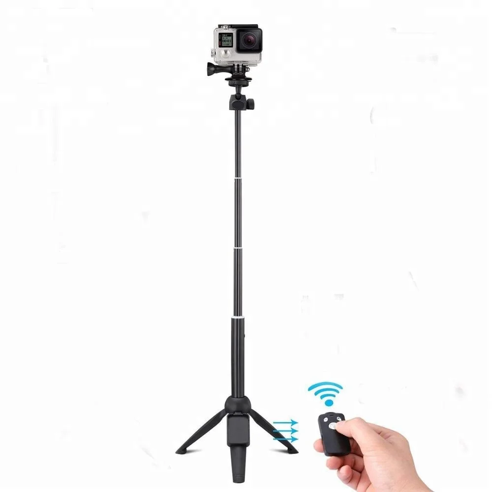 Portable 100cm Universal Selfie Stick Tripod with Wireless Remote, Extendable Mini   Handheld Monopod 360 degree Live