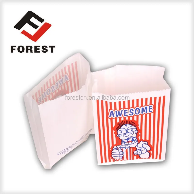 Chicken Packaging,custom Food Grade Popcorn Packaging,greaseproof Paper Bag for Food Top Customized Offset Printing Corn FL