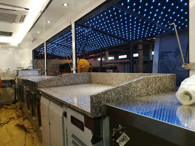 
7m long steel plates fast food vending airstream bus food truck for sale europe hot dog mobile food cart for sale 