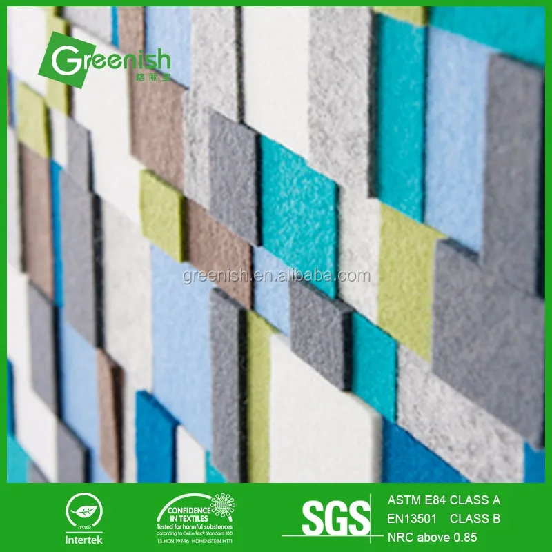 High quality recycled polyester fiber acoustic felt