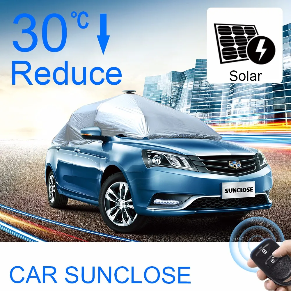 SUNCLOSE Хлопчатобумажная Ткань УФ-защитой Автоматического Дистанционного Управления Складной Автомобиль Крышка