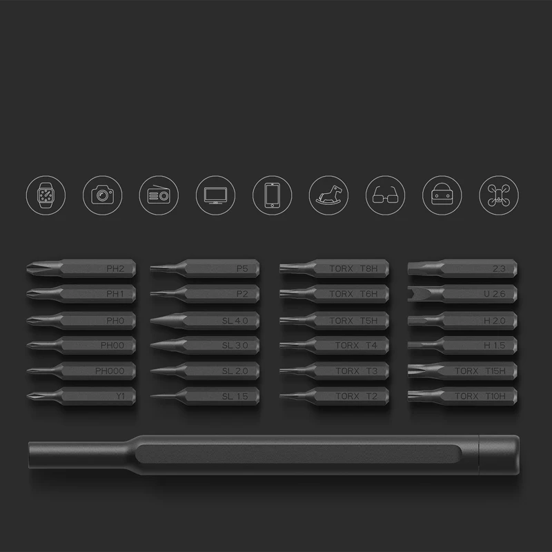 Original Xiaomi Mijia Wiha daily use screwdriver kit 24 precision magnetic bits AL box screwdriver
