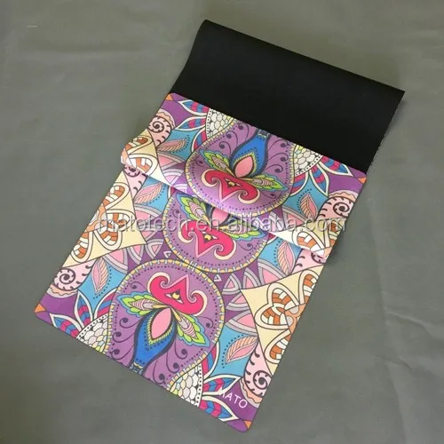 Digital Printed yoga organic mat Eco Microfiber Suede Yoga Mat