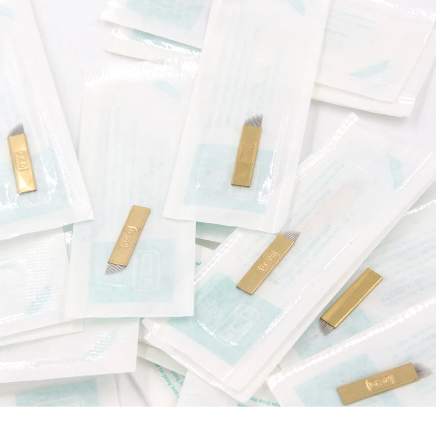 12F/14F shape PCD microblading blades eyebrow tattoo tebori needle blades for 3D microblading tattoo manual pen