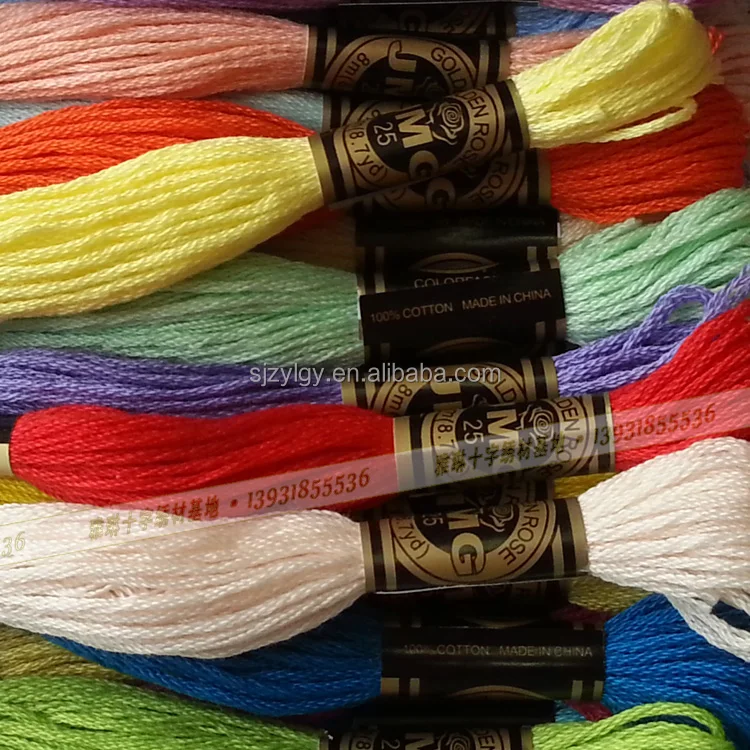 Good Quality JMG Brand Cotton Embroidery Thread Cheap thread 26s/2*6 Sold in bulk
