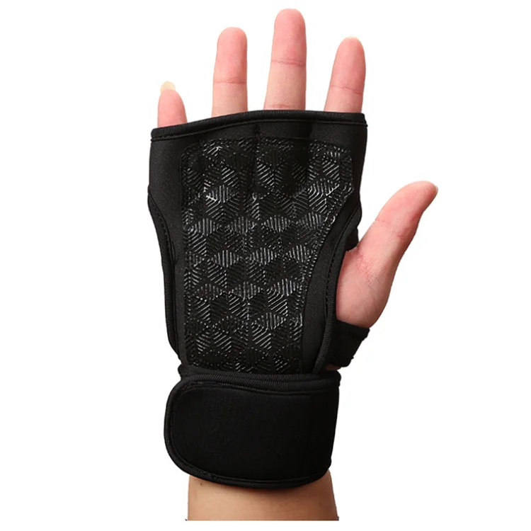 Weightlifting Gym Workout Powerlifting Silicone Sport Wrist Support Fitness Padding Cross Training Weights Gloves
